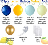 Royal Blue Yellow Balloon Arch Garland Kit | Party Decor (153 Pc)