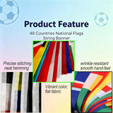 2026 World Cup 48 Countries Flag Banner String: Soccer Party Decorations, Football Garland