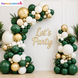 Emerald Green Gold Balloon Arch Kit, Jungle Safari Party Garland Decoration