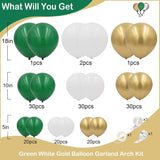 Emerald Green Gold Balloon Arch Garland Kit, Birthday Jungle Party Decor