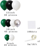 Dark Green Black Silver Balloon Garland Kit, Football Safari Camo Party Arch Decor