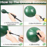 Emerald Green Gold Balloon Arch Kit, Double Stuffed Forest Party Garland