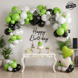 Black White Lime Green Balloon Arch Garland Kit, Birthday Party Decor