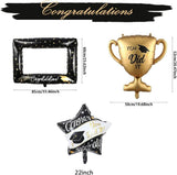 Green Black White Balloon Arch Kit, Gold Confetti Garland, Graduation Party Decoration