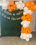 Orange White Balloon Arch Kit, Confetti Garland, Party Decor