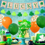 50Pcs Green Orange Balloon Set, Confetti Latex Balloons, Birthday Baby Shower Graduation Party Decoration