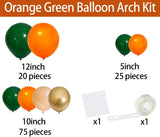 Orange Gold Green Balloon Arch Kit, Metallic Gold Garland, Nude Balloon Baby Shower Wedding Jungle Party Decor