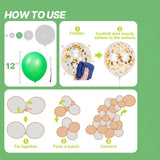 Green Balloon Set, Emerald, Hunter, Forest, Metallic Gold Confetti, Party Decor