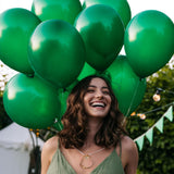 Dark Emerald Green Latex Balloons, 12 Inch Helium Party Decor (50Pcs)