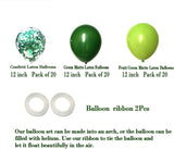 Green Confetti Balloon Set, Dark Light Helium Party Decor