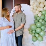 Sage Green Eucalyptus Olive Latex Balloons, Boho Baby Shower Wedding Party Decor