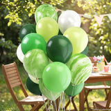 Green Marble Balloon Set, Dinosaur Jungle Party Decoration, Assorted Shades