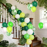 Green Marble Balloon Set, Dinosaur Jungle Party Decoration, Assorted Shades