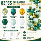Green Gold Balloon Arch Kit, Graduation Party Decoration Supplies