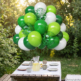 Green White Balloon Set, St Patrick Birthday Jungle Party Decor