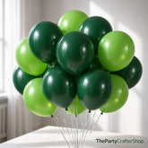 Dark Light Green Latex Balloons, Jungle Safari Party Decoration, Birthday Backdrop