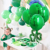 Green Round Foil Balloons, 18 Inch Helium Mylar Party Decorations