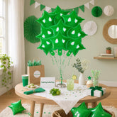 50Pcs Green Star Foil Balloons, 10 Inch Mylar Helium Party Decorations