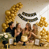 Metallic Gold Balloon Arch Kit, Metal Backdrop Frame, Wedding Party Decor
