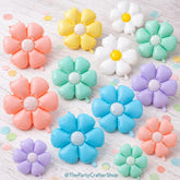 18Pcs Colorful Daisy Flower Balloons, Floral Birthday Party Decorations, Wedding Baby Shower Decor