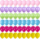 60Pcs Pastel Rainbow Balloons, Pink Purple Blue Yellow Green Party Arch Baby Shower Decor