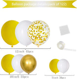 Yellow Gold Confetti Balloon Arch Garland Kit | Birthday Party Decor
