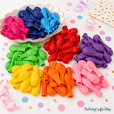 50Pcs 5 Inch Rainbow Mini Balloons, Assorted Color Latex Balloons, Graduation Unicorn Party Decoration