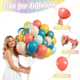50Pcs Boho Rainbow Balloon Set, Retro Orange Green Yellow Apricot Latex Balloons, Party Decoration