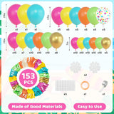 Tropical Balloon Arch Kit, Hot Pink Green Blue Confetti Luau Party Decor