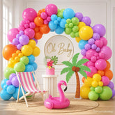 Tropical Balloon Arch Garland Kit, Rainbow Luau Party Decor