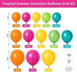 Rainbow Balloon Arch Kit | Tropical Aloha Party Decor, Hot Pink, Teal, Yellow Balloons