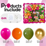 Tropical Hawaiian Balloon Arch Kit | Olive, Pink, Orange, Gold Garland for Parties