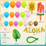 Tropical Balloon Arch Kit | Green, Hot Pink, Orange Luau Party Decor