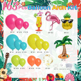 Tropical Flamingo Balloon Arch Kit | Hot Pink, Gold Confetti Garland, Luau Party Decor