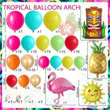 Tropical Balloon Arch Garland Kit | Hawaiian Summer Luau Aloha Tiki Birthday Party Decorations