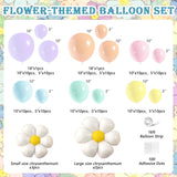 Pastel Daisy Balloon Arch Kit | Macaron Flower Balloons, Boho Spring Party Decor