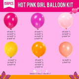 Spring Balloon Garland Kit | Hot Pink, Orange, Yellow Peach Arch | Baby Shower Birthday Decor