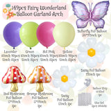 Fairy Balloon Arch Kit | Lavender, Green, Rainbow Balloons, Daisy, Butterfly, Mushroom Decor