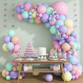 Pastel Balloon Arch Garland Kit | Pink, Purple, Blue, Yellow, Green Party Decor