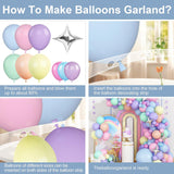 Pastel Balloon Arch Garland Kit | Pink, Purple, Blue, Yellow, Green Party Decor