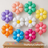 Colorful Daisy Flower Balloons | Groovy Party, Baby Shower, Spring Decor