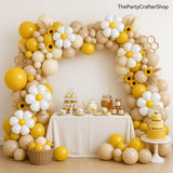 Bee Balloon Arch Kit | Daisy Mylar Balloons, Little Honey Baby Shower Decor