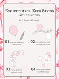 Pink White Gold Bow Balloon Arch Garland | Coquette Party Decor