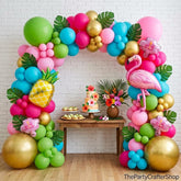 Tropical Balloon Arch Kit | Flamingo, Pineapple, Hibiscus Party Decor