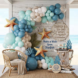 Under the Sea Balloon Arch Kit | Ocean Beach Baby Shower Garland, Starfish Decor