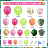 Tropical Balloon Garland Kit | Hawaiian Luau Flamingo Arch Party Decor