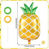 Pineapple Balloon Garland Kit | Tropical Luau Party Decor | 24 Inch Fruit Foil Balloons