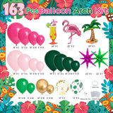 Tropical Flamingo Balloon Garland Kit | Luau Party Decor, Hot Pink, Green, Gold Arch