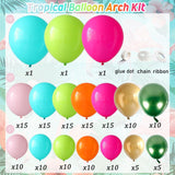 Flamingo Tropical Balloon Garland Kit | Hawaiian Luau Party Decor, Birthday Baby Shower