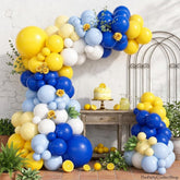 Blue Yellow Lemon Balloon Garland Kit | Citrus Party Arch Decor